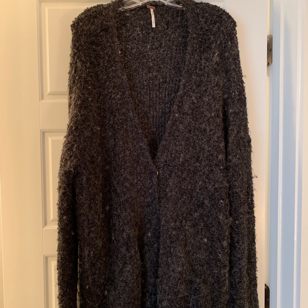 Free People Black Cardigan